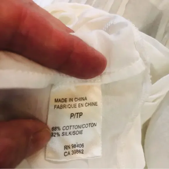 Theory White Bohemian Style Babydoll Top Pin-tuck Pleating Sleeveless Ruffled - Picture 11 of 15